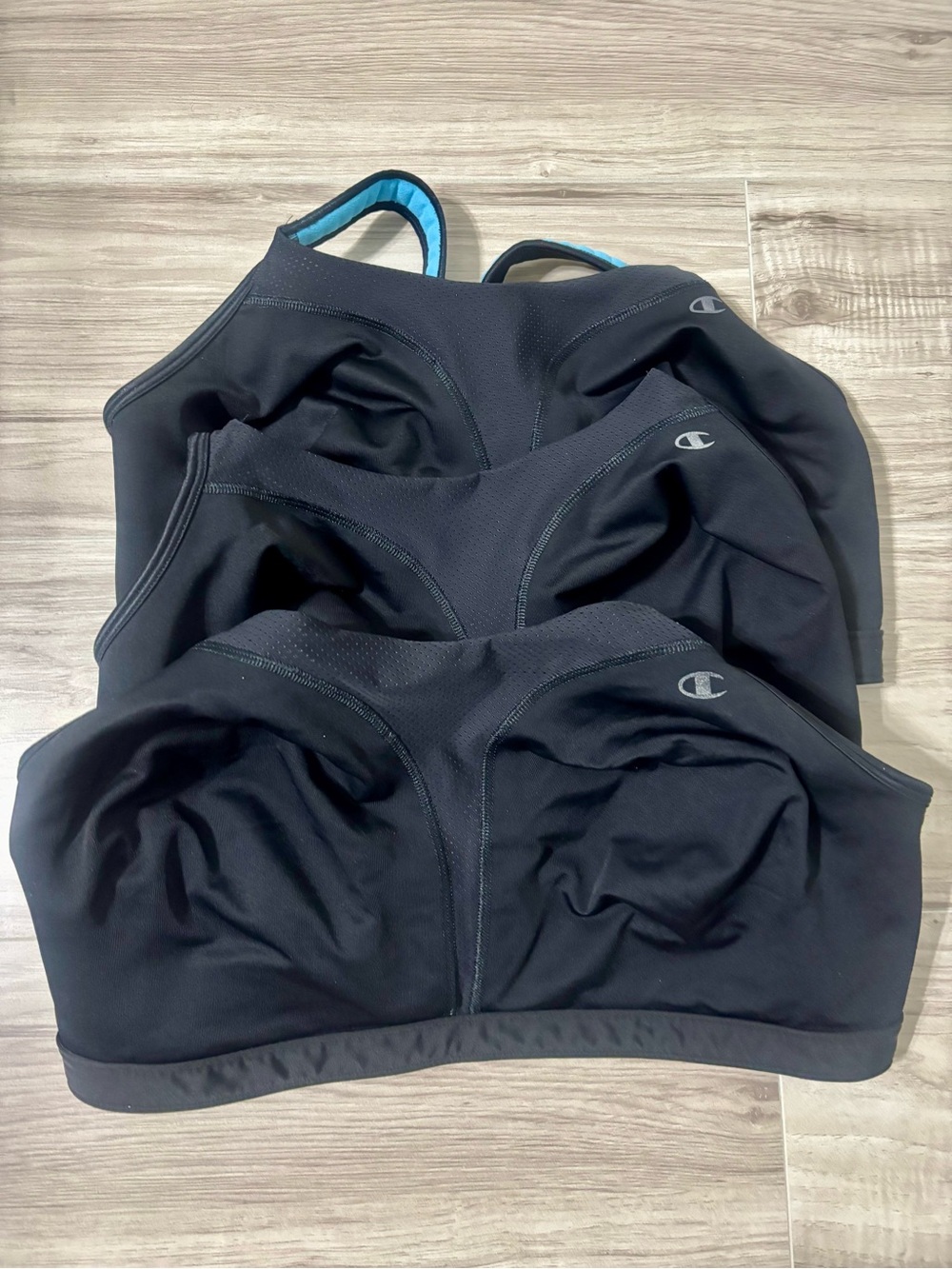Champion Black High-Impact Sports Bra 38DDD set of 3